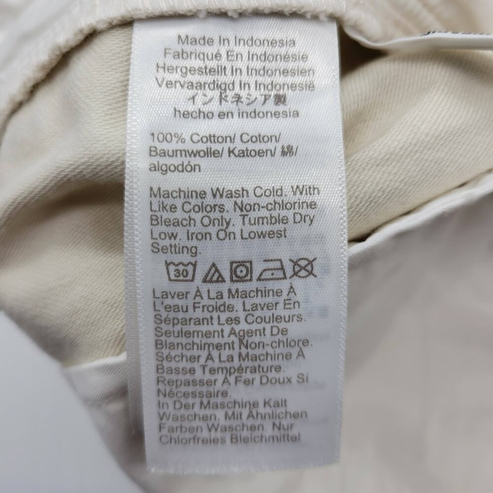 J Crew Pants Women's 12 Beige High Rise Cropped 100% Cotton Casual Comfort Soft - Picture 8 of 9